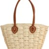 Elegant Straw Shoulder Tote 1